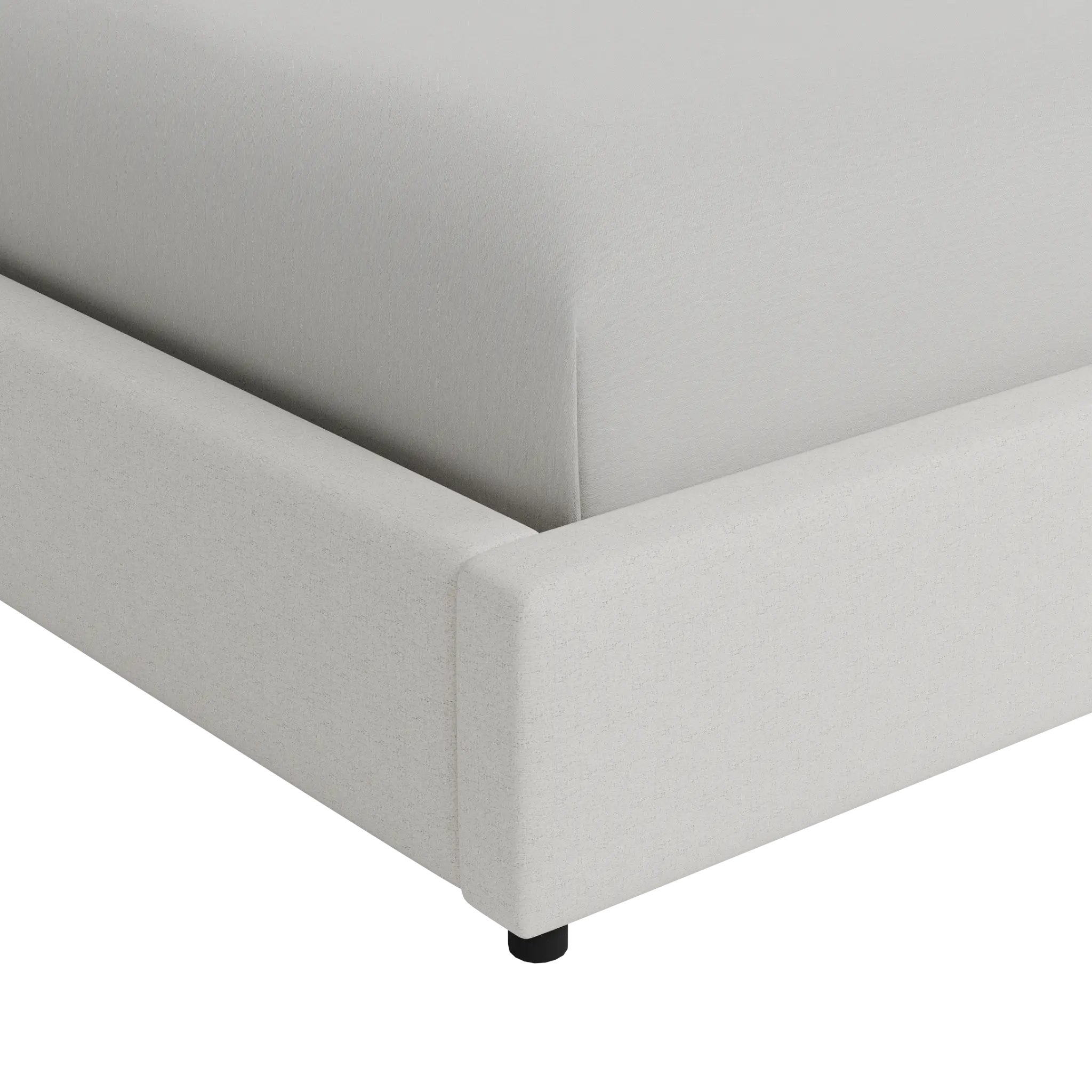 Grayton Natural Beauty Beige 54" Upholstered Platform Bed Grayton Natural Beauty Beige 54" Upholstered Platform Bed