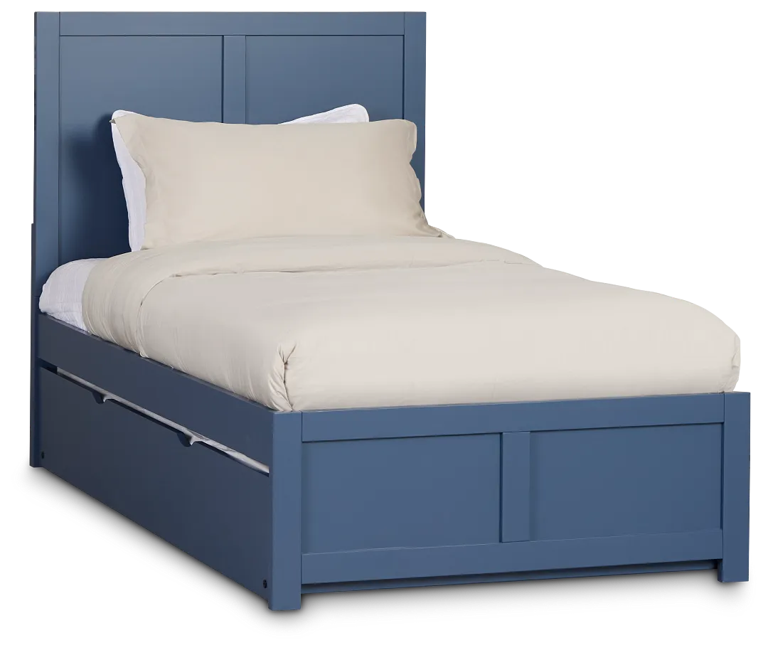 Charleston Dark Blue Panel Trundle Bed