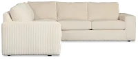 Charlie Ivory Fabric Small Two-arm Sectional
