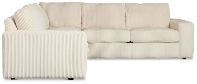 Charlie Ivory Fabric Small Two-arm Sectional