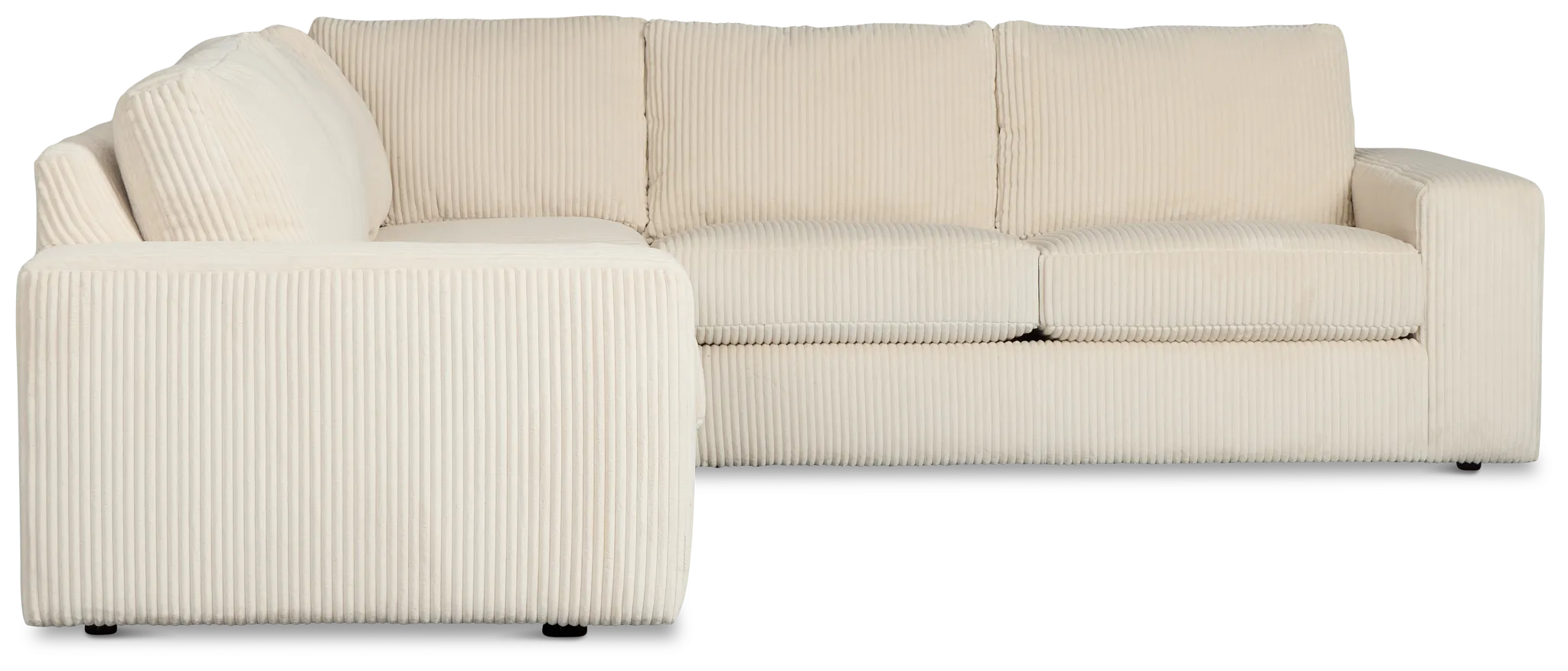 Charlie Ivory Fabric Small Two-arm Sectional