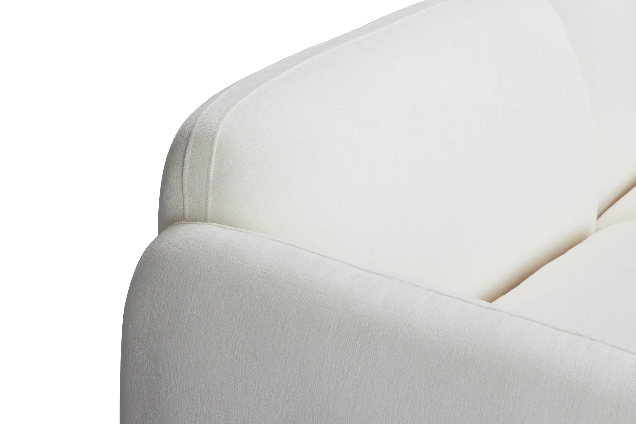 Halsey White Fabric Large Two-arm Sectional