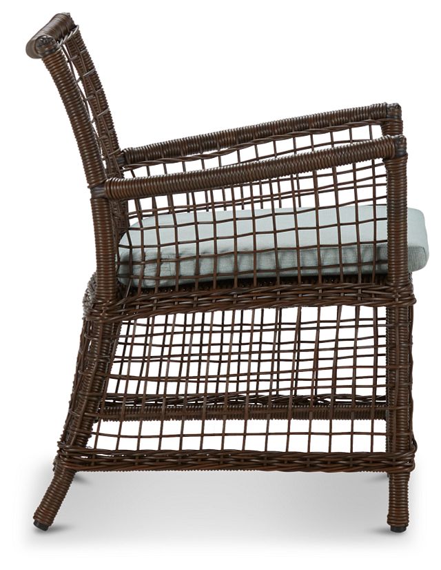 Southport Teal Woven Arm Chair