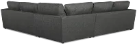 Brantley Dark Gray Fabric Small Two-arm Sectional