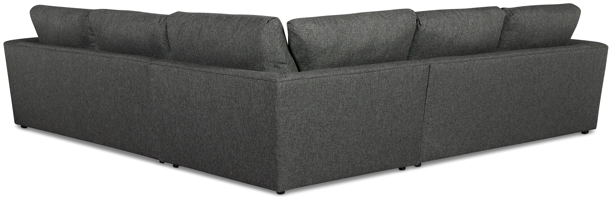 Brantley Dark Gray Fabric Small Two-arm Sectional