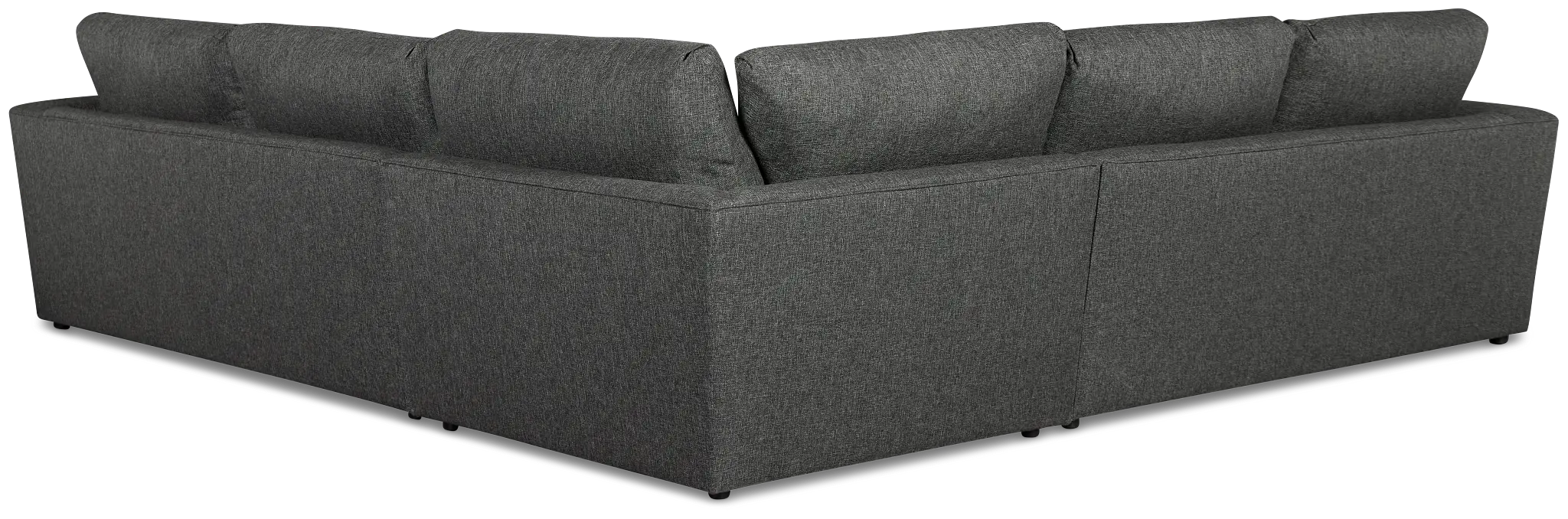 Brantley Dark Gray Fabric Small Two-arm Sectional Brantley Dark Gray Fabric Small Two-arm Sectional