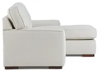 Austin White Fabric Right Chaise Sectional