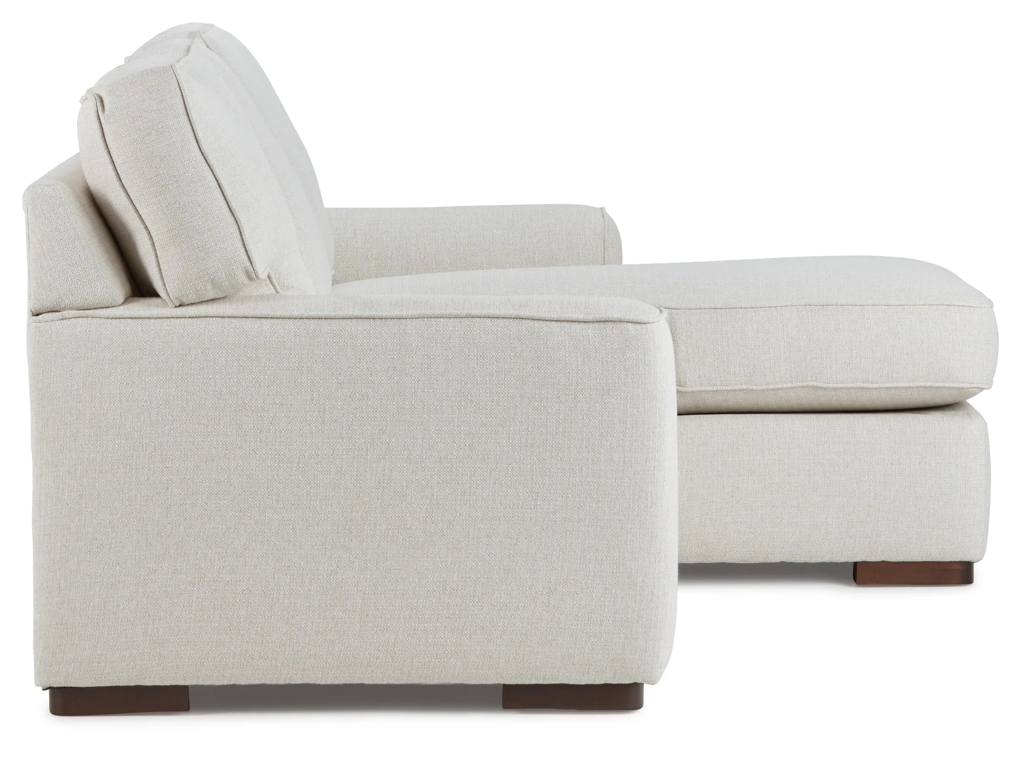 Austin White Fabric Right Chaise Sectional
