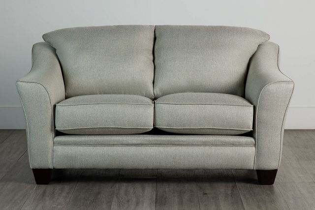 Avery Light Green Fabric Loveseat