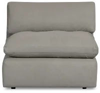 Grant Light Gray Fabric Armless Chair