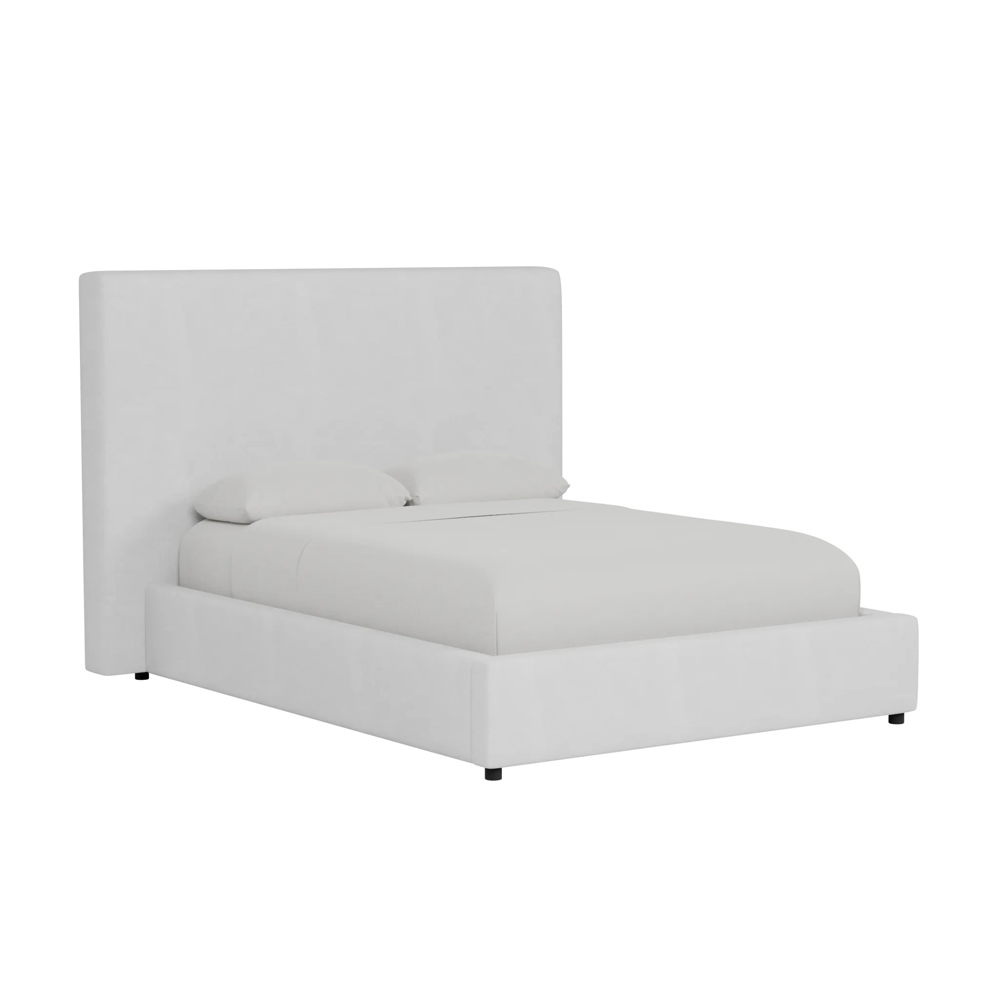 Grayton Peyton White 54" Upholstered Platform Bed