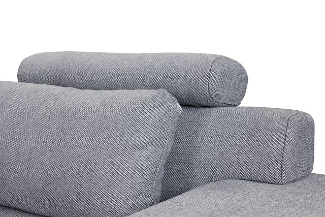 Onyx Dark Gray Fabric Large Two-arm Sectional