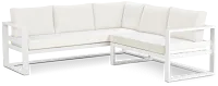 Lisbon White Aluminum Small Right Sectional