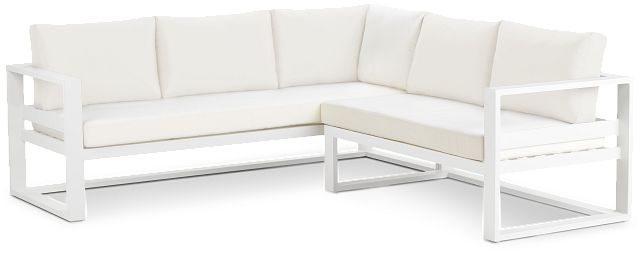 Lisbon White Aluminum Small Right Sectional