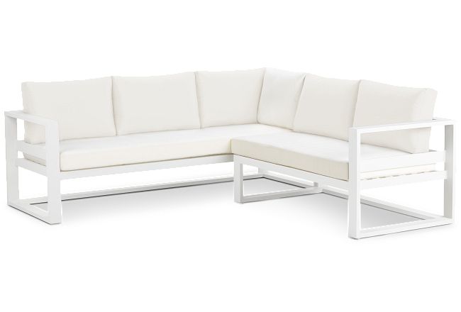 Lisbon White Aluminum Small Right Sectional