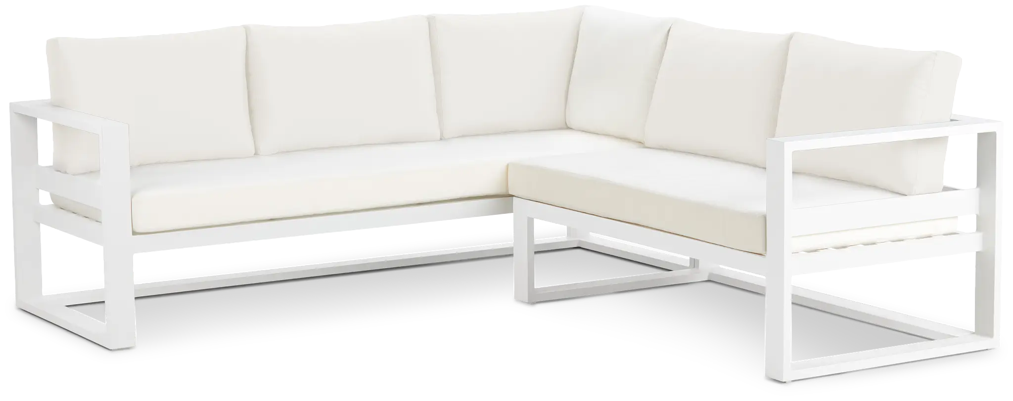 Lisbon White Aluminum Small Right Sectional Lisbon White Aluminum Small Right Sectional