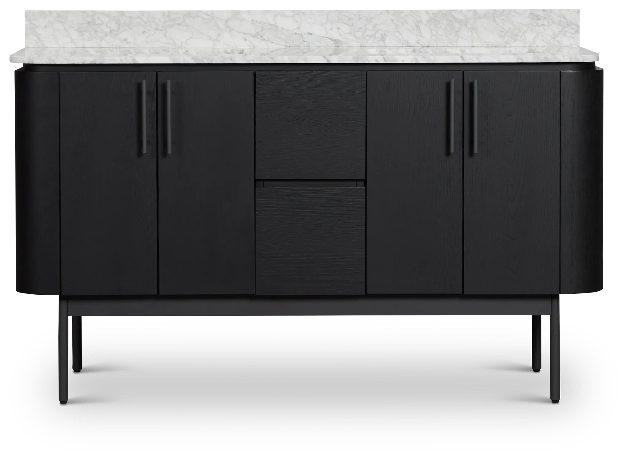 Nomad Black 60" Double Bathroom Vanity