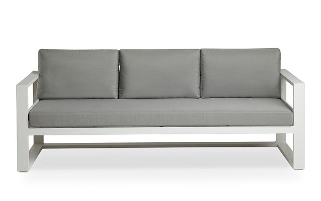 Lisbon Gray Aluminum Sofa