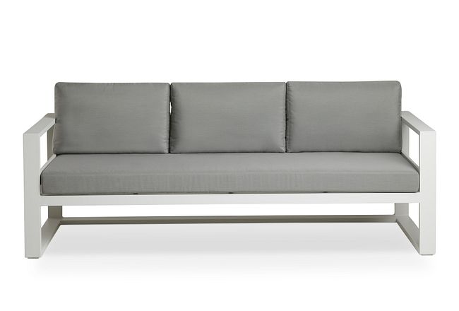 Lisbon Gray Aluminum Sofa