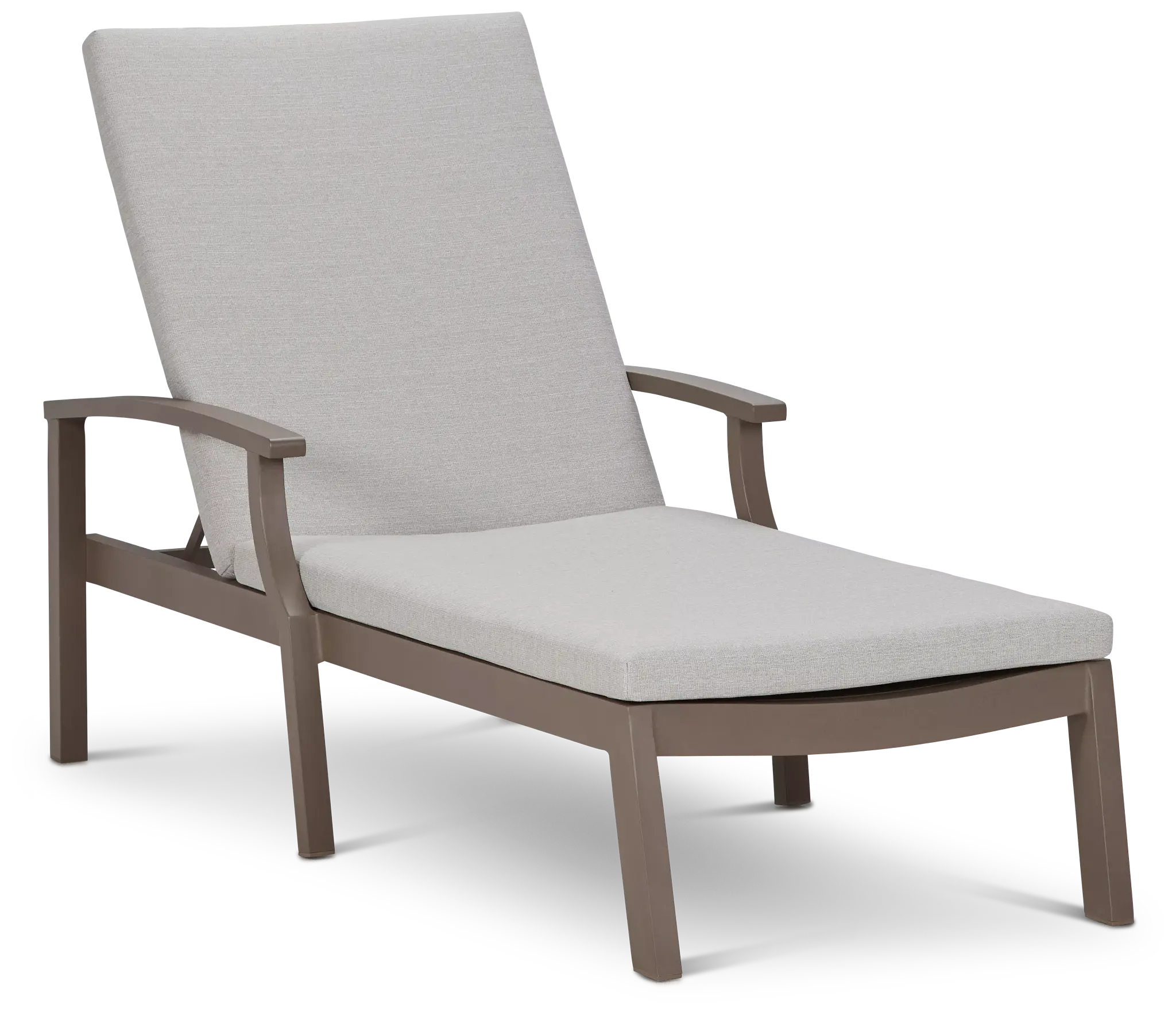Raleigh Gray Aluminum Cushioned Chaise Raleigh Gray Aluminum Cushioned Chaise
