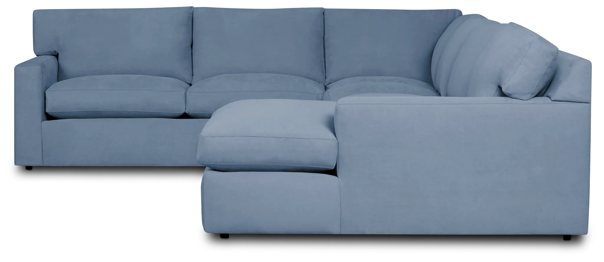 Hudson Blue Fabric Medium Right Chaise Sectional