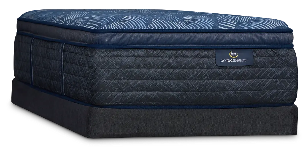 Serta Perfect Sleeper Cobalt Calm Plush Low-profile Mattress Set Serta Perfect Sleeper Cobalt Calm Plush Low-profile Mattress Set
