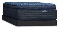 Serta Perfect Sleeper Cobalt Calm Plush Low-profile Mattress Set