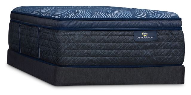 Serta Perfect Sleeper Cobalt Calm Plush Low-profile Mattress Set