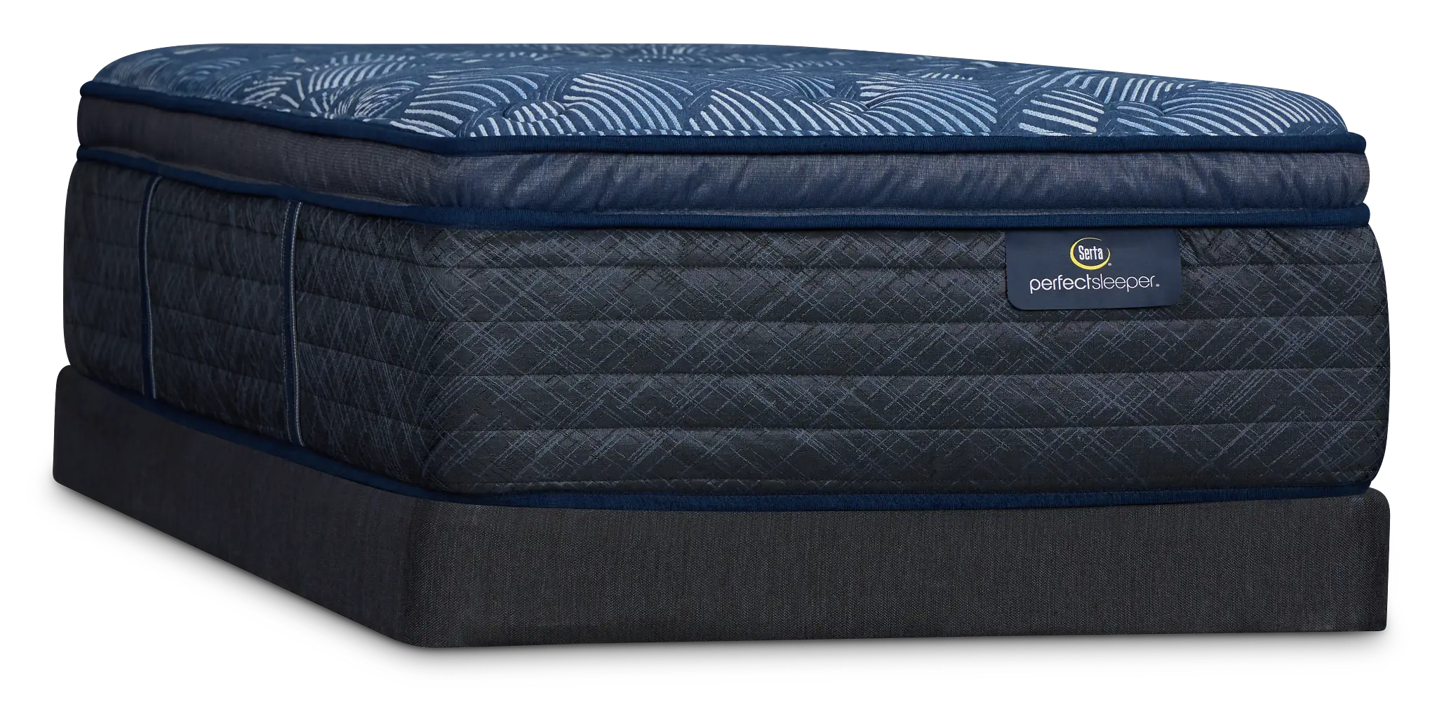 Serta Perfect Sleeper Cobalt Calm Plush Low-profile Mattress Set Serta Perfect Sleeper Cobalt Calm Plush Low-profile Mattress Set