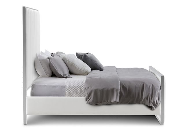 Ocean Drive White Metal Panel Bed