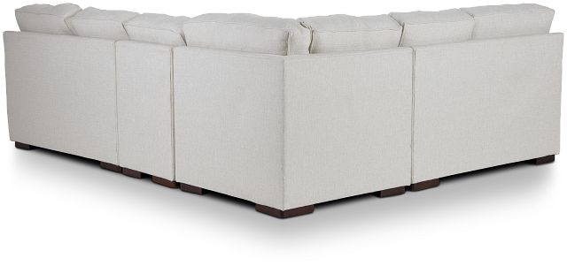 Austin White Fabric Medium Two-arm Sectional