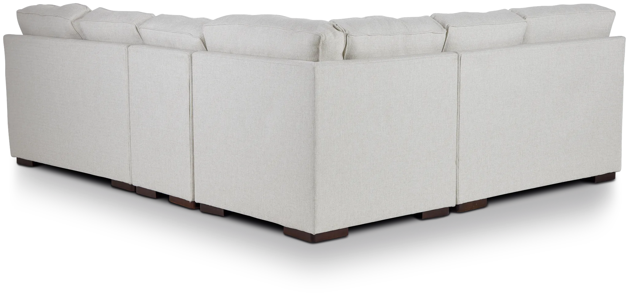 Austin White Fabric Medium Two-arm Sectional