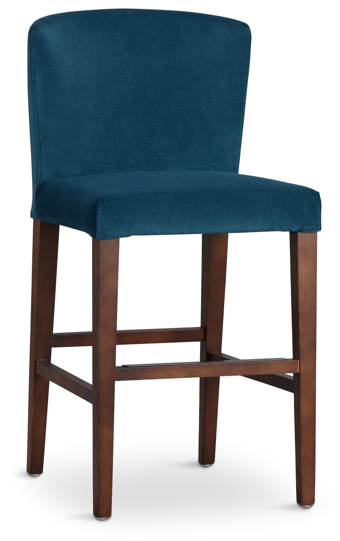 Bentley Dark Blue Velvet 24" Upholstered Barstool Bentley Dark Blue Velvet 24" Upholstered Barstool