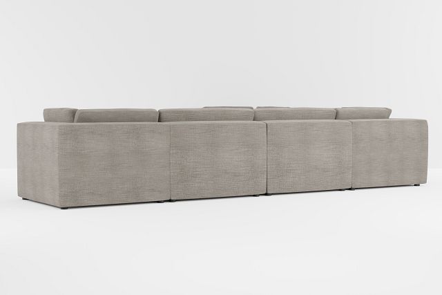 Destin Victory Gray Fabric 6-piece Modular Sectional