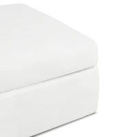 Destin Sutton White Fabric Cocktail Ottoman