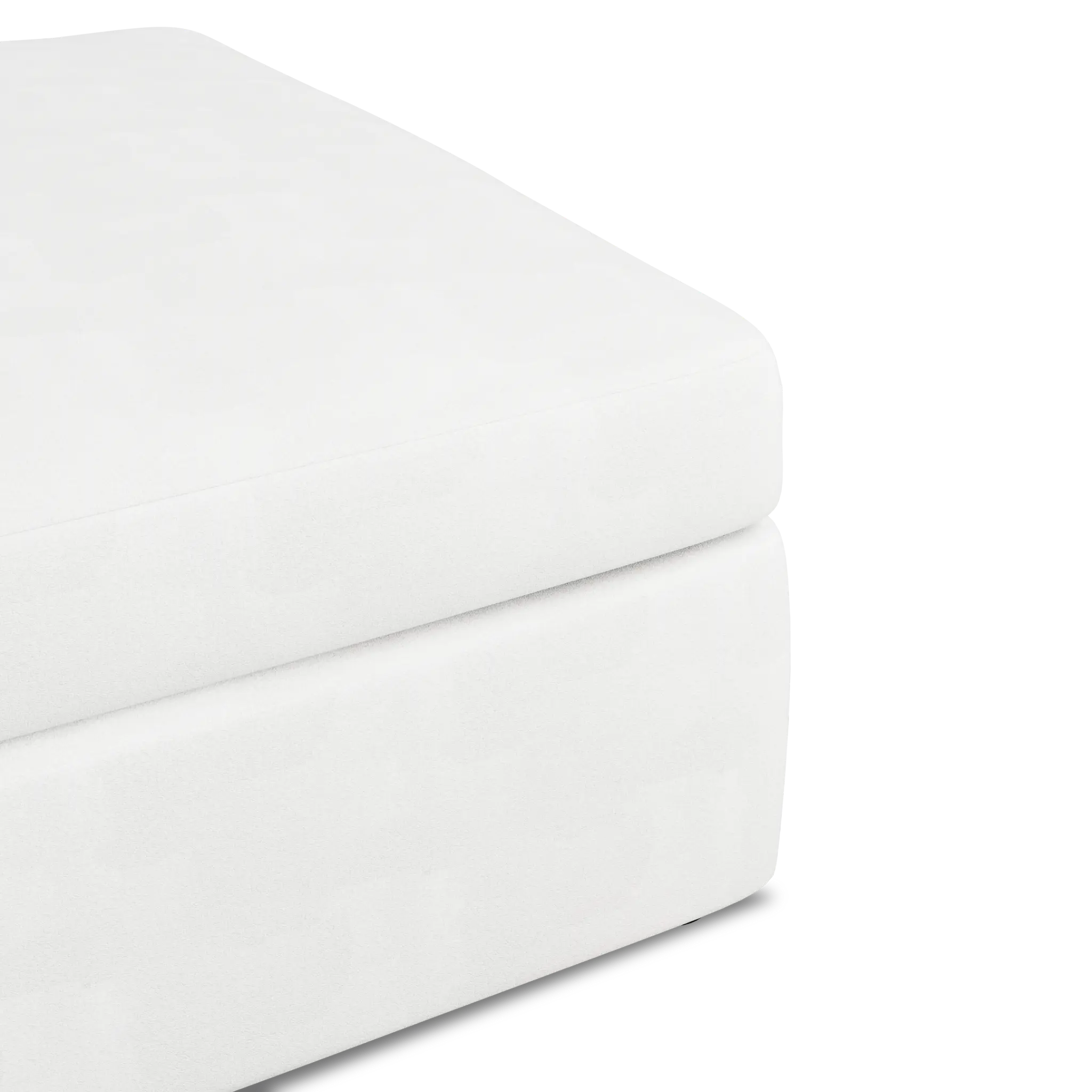 Destin Sutton White Fabric Cocktail Ottoman Destin Sutton White Fabric Cocktail Ottoman