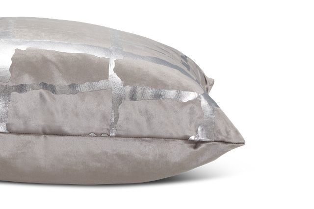 Gia Silver 22" Accent Pillow