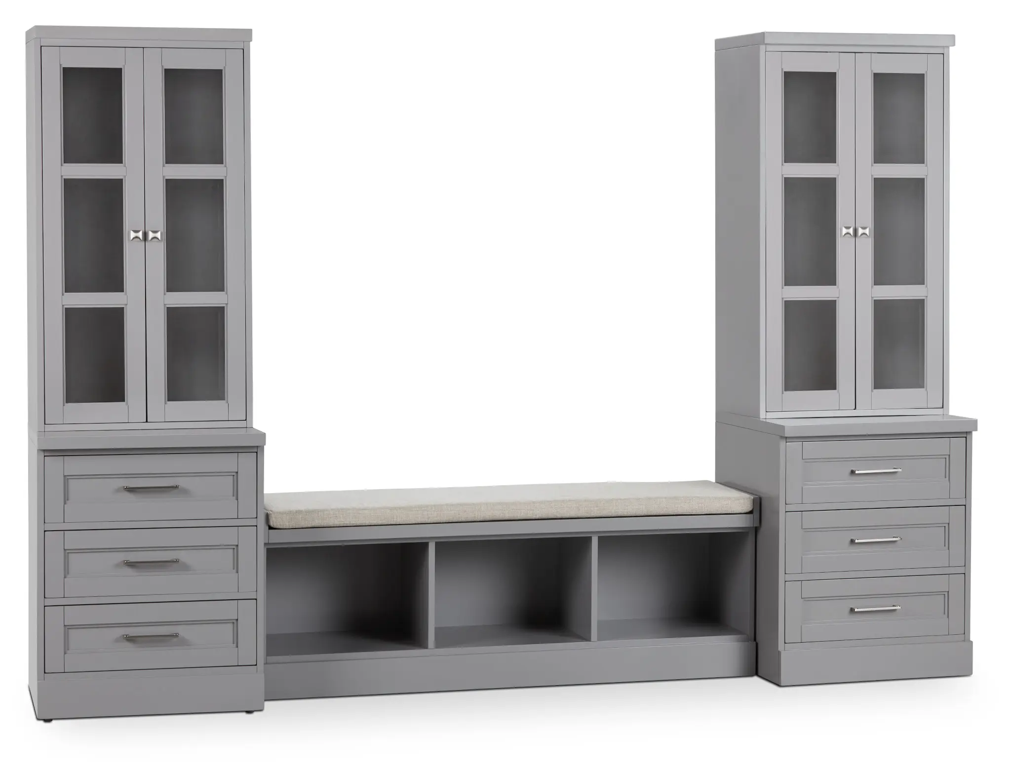 Newport Gray 106" Drawer Entryway Newport Gray 106" Drawer Entryway