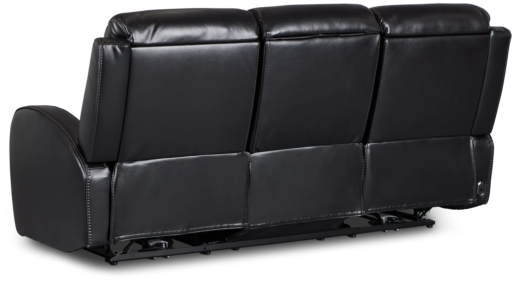 Omega Black Micro Power Reclining Sofa