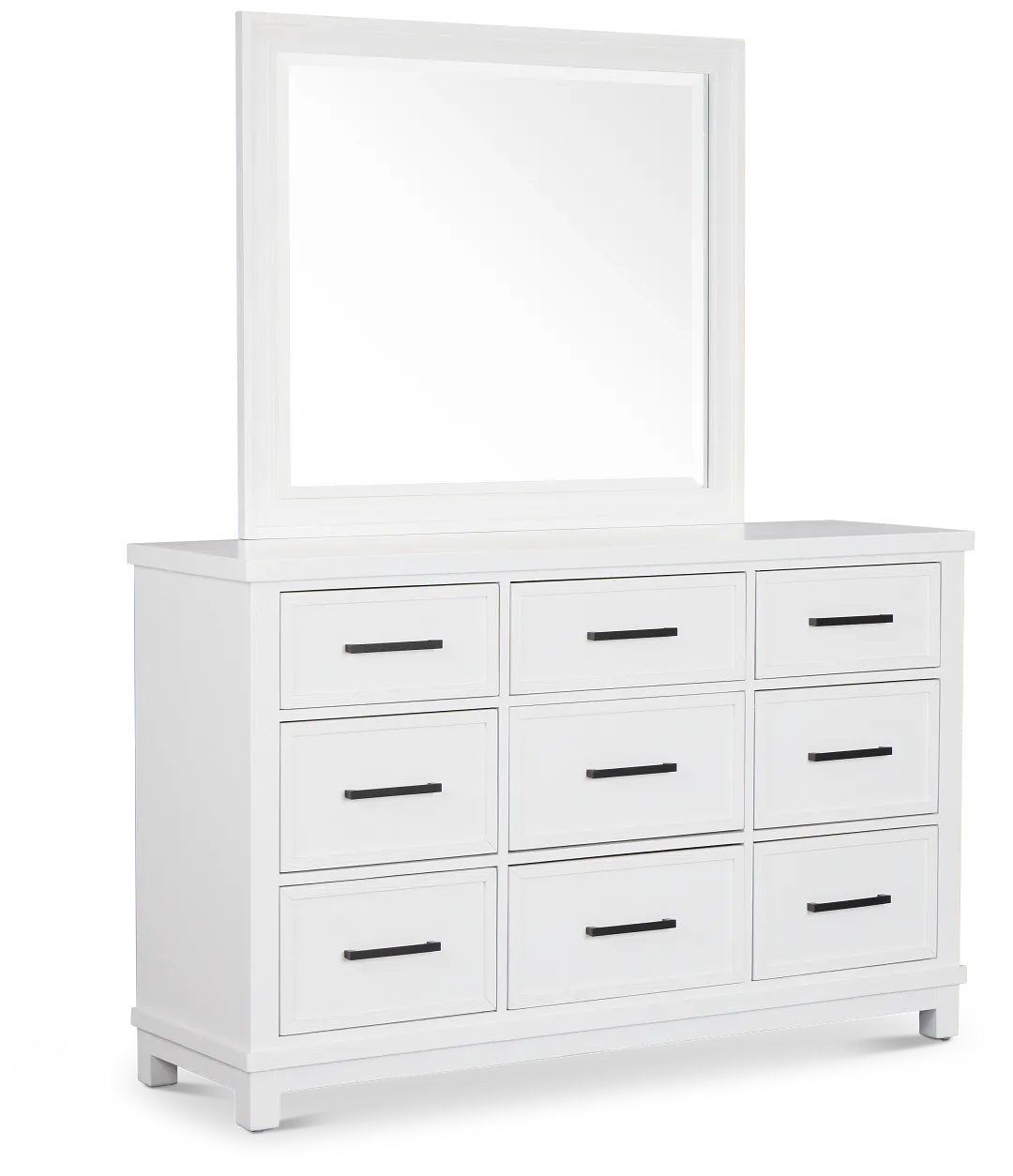 Anton White Dresser & Mirror