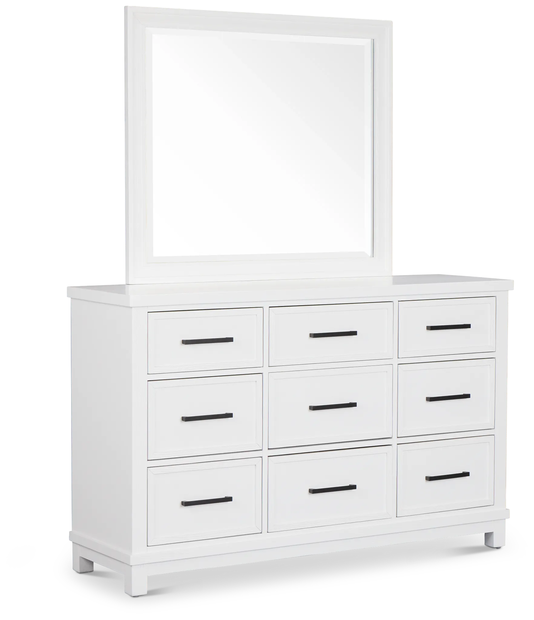 Anton White Dresser & Mirror