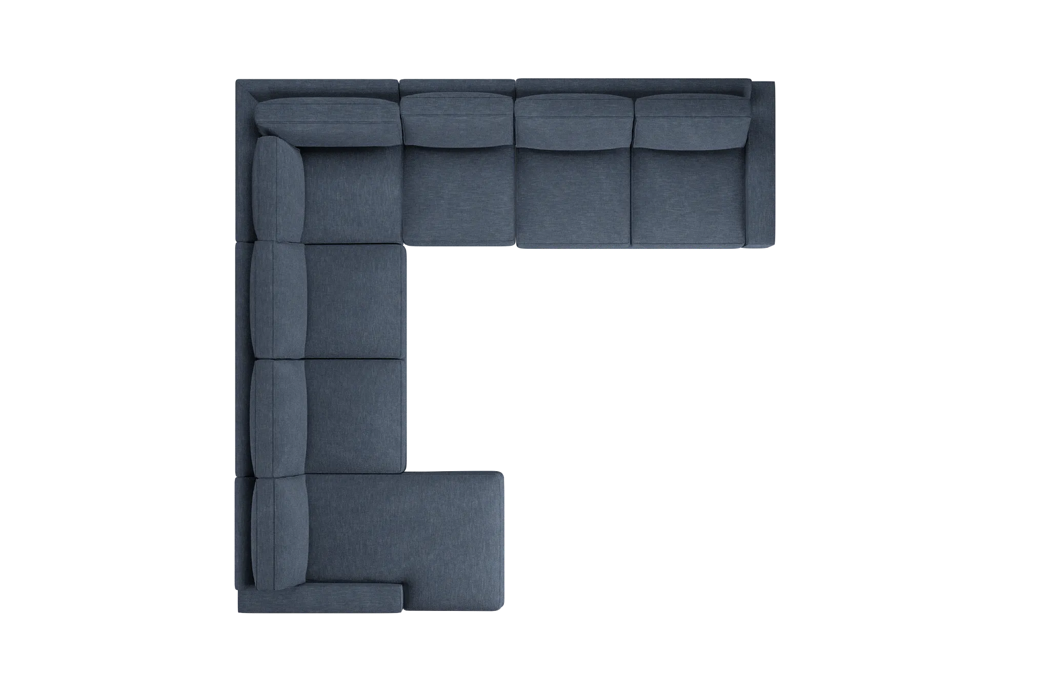 Edgewater Elevation Dark Blue Large Left Chaise Sectional