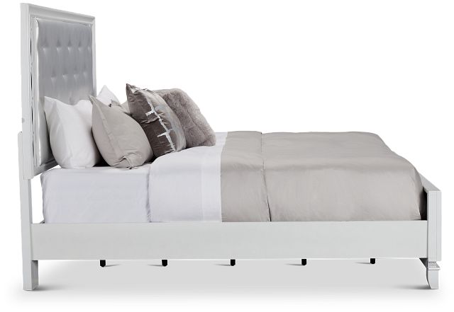 Valentina White Uph Panel Bed