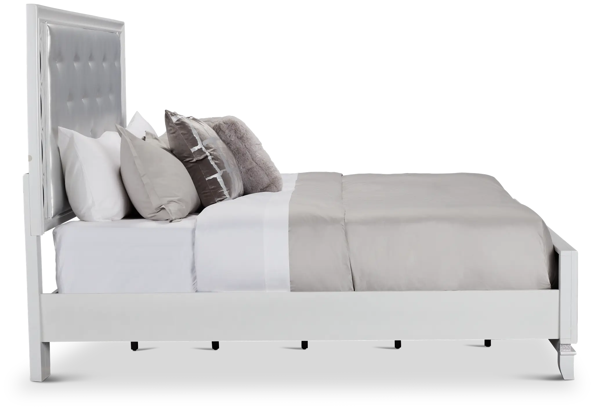 Valentina White Uph Panel Bed Valentina White Uph Panel Bed