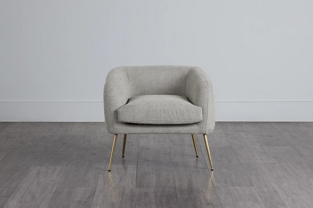 Aubrey Light Gray Fabric Accent Chair (0)
