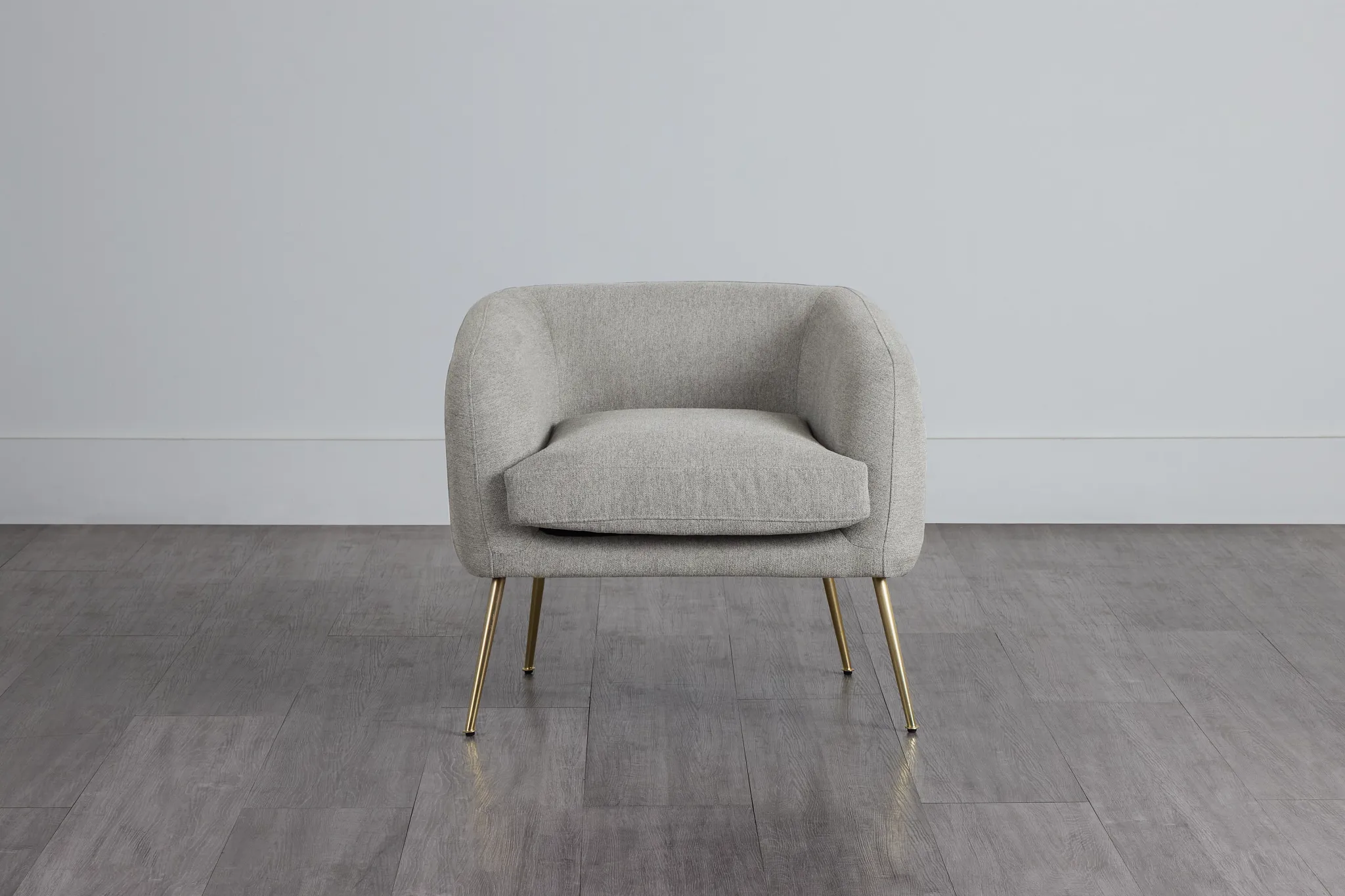 Aubrey Light Gray Fabric Accent Chair