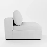 Destin Peyton White Fabric Swivel Chair