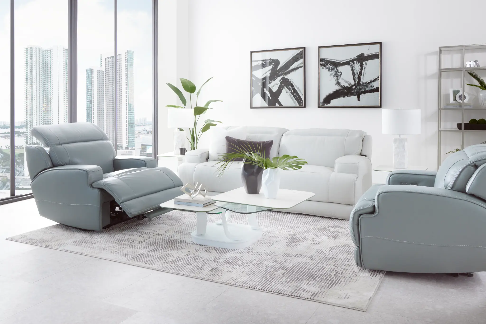 Reign Gray Lthr/vinyl Power Reclining Sofa Reign Gray Lthr/vinyl Power Reclining Sofa