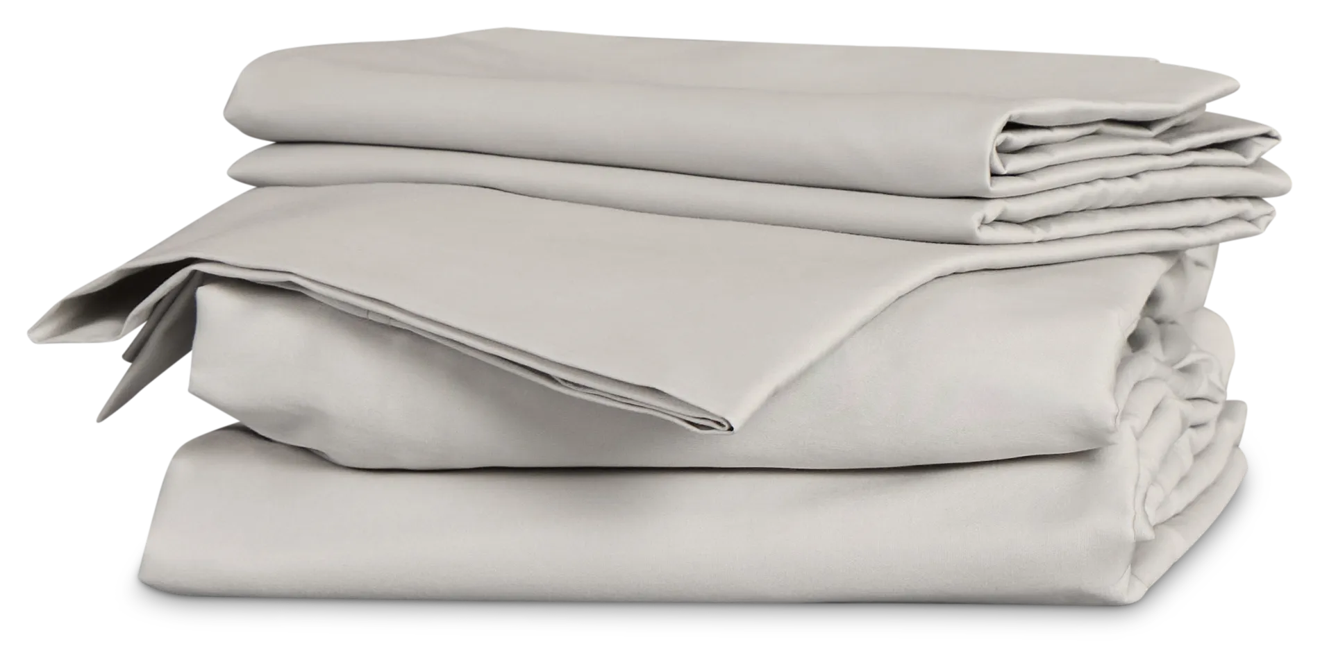 Rest & Renew Cotton Sateen Gray 300 Thread Sheet Set