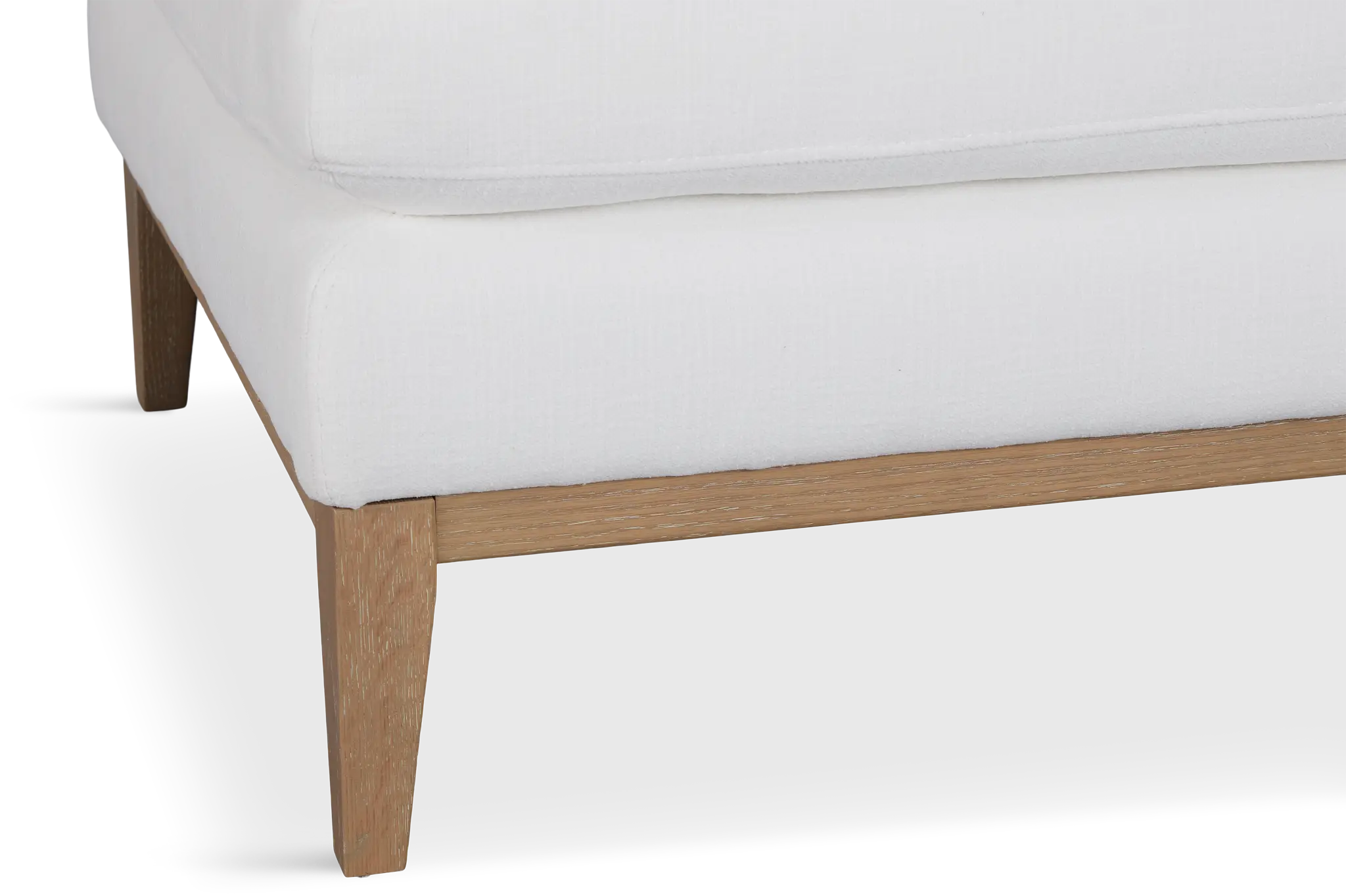 Corinne White Fabric Ottoman Corinne White Fabric Ottoman